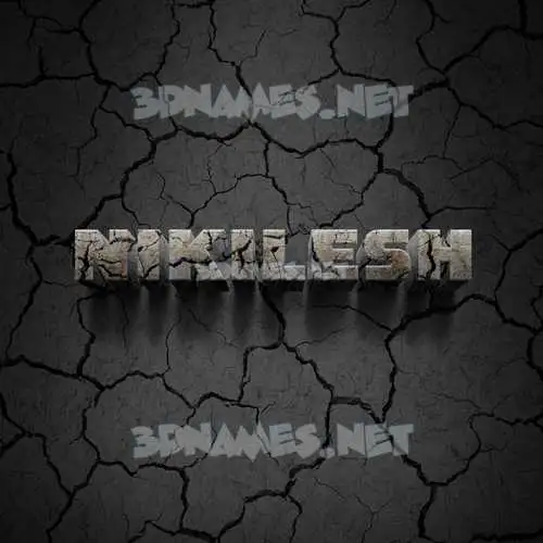 nikilesh in Cracked Stone style - 3D name wallpaper nikilesh in Cracked Stone style - 3D name wallpaper