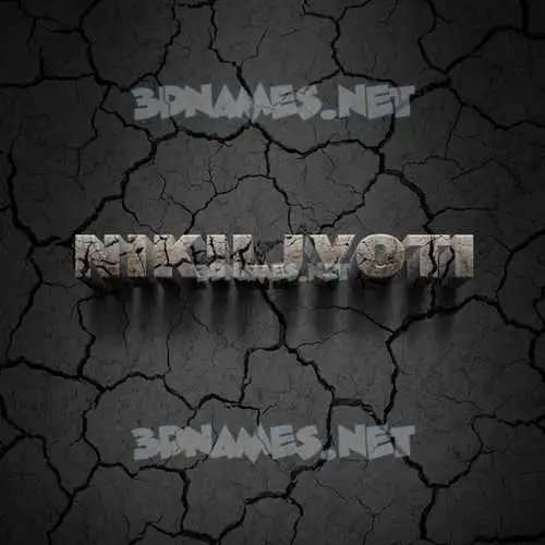 nikiljyoti in Cracked Stone style - 3D name wallpaper nikiljyoti in Cracked Stone style - 3D name wallpaper