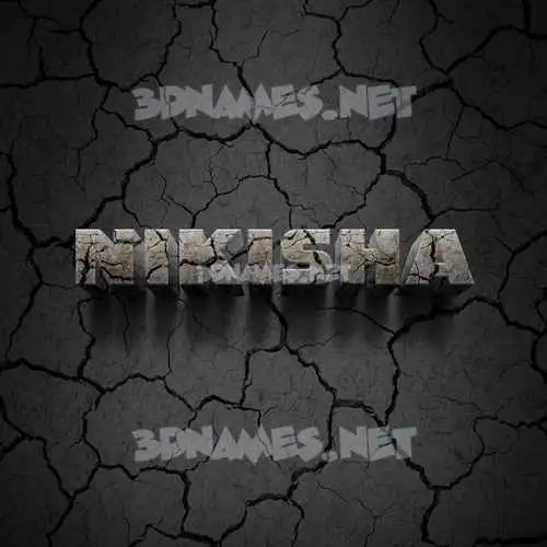 nikisha in Cracked Stone style - 3D name wallpaper nikisha in Cracked Stone style - 3D name wallpaper
