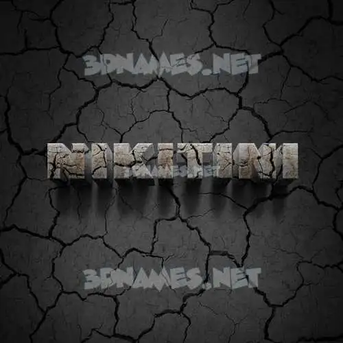 nikitini in Cracked Stone style - 3D name wallpaper