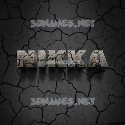 nikka in Cracked Stone style - 3D name wallpaper nikka in Cracked Stone style - 3D name wallpaper
