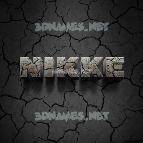 nikke in Cracked Stone style - 3D name wallpaper nikke in Cracked Stone style - 3D name wallpaper