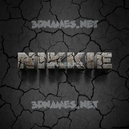 nikkie in Cracked Stone style - 3D name wallpaper nikkie in Cracked Stone style - 3D name wallpaper