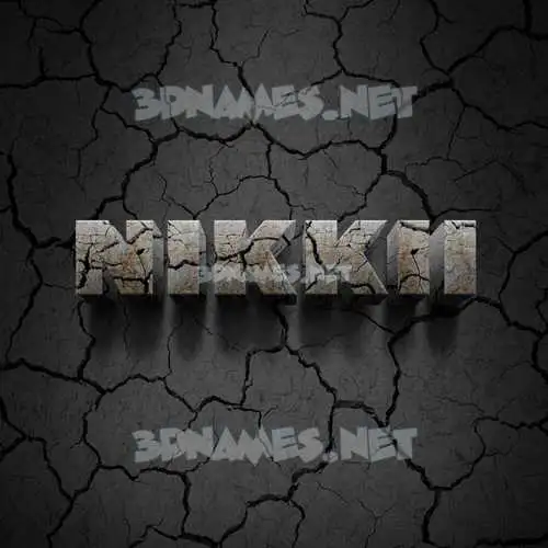 nikkii in Cracked Stone style - 3D name wallpaper nikkii in Cracked Stone style - 3D name wallpaper