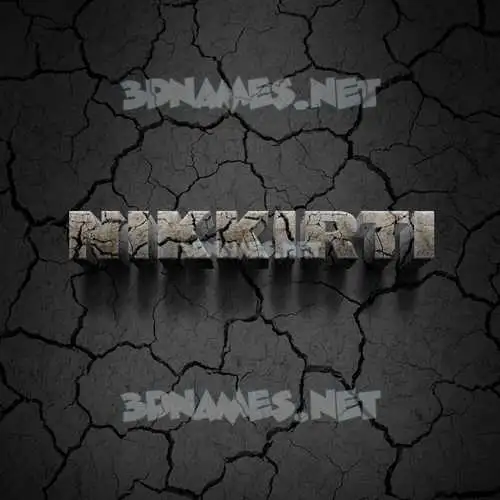 nikkirti in Cracked Stone style - 3D name wallpaper nikkirti in Cracked Stone style - 3D name wallpaper
