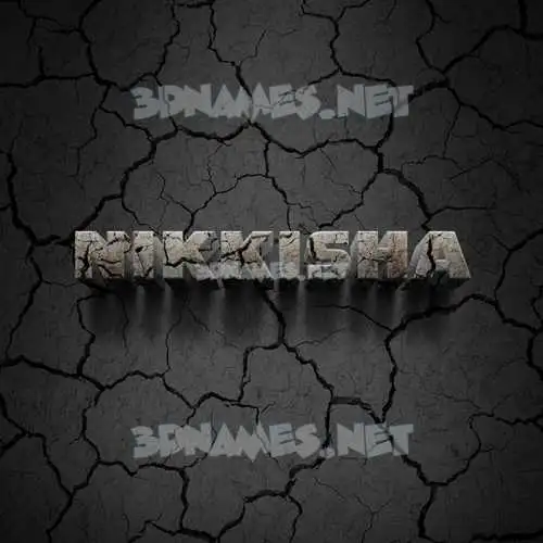 nikkisha in Cracked Stone style - 3D name wallpaper nikkisha in Cracked Stone style - 3D name wallpaper