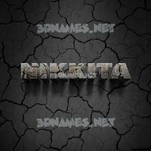 nikkita in Cracked Stone style - 3D name wallpaper nikkita in Cracked Stone style - 3D name wallpaper