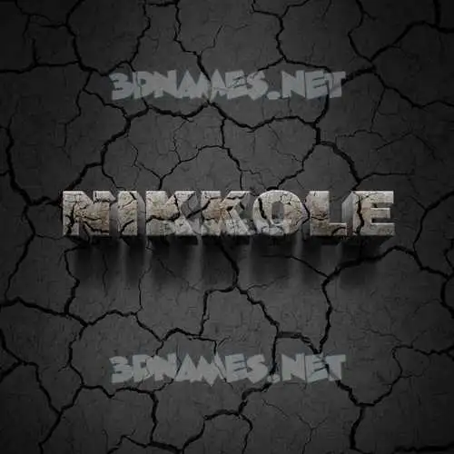 nikkole in Cracked Stone style - 3D name wallpaper nikkole in Cracked Stone style - 3D name wallpaper