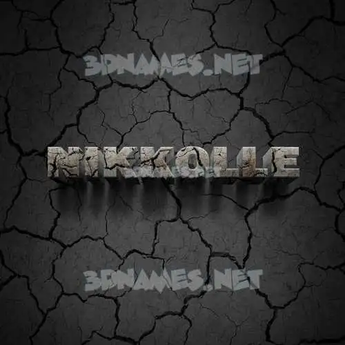 nikkolle in Cracked Stone style - 3D name wallpaper nikkolle in Cracked Stone style - 3D name wallpaper