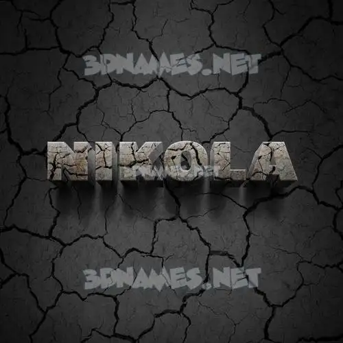 nikola in Cracked Stone style - 3D name wallpaper nikola in Cracked Stone style - 3D name wallpaper