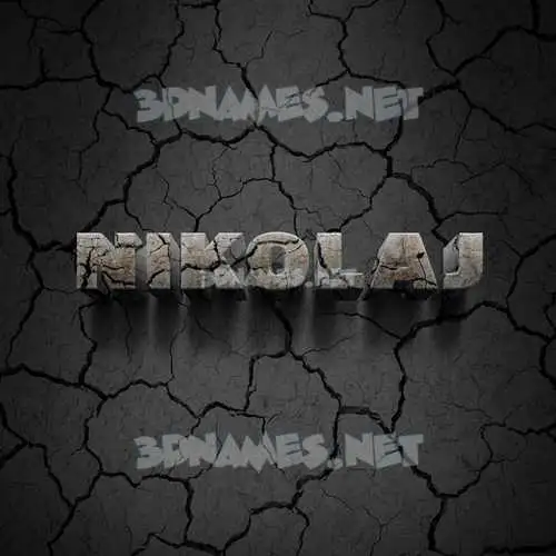 nikolaj in Cracked Stone style - 3D name wallpaper nikolaj in Cracked Stone style - 3D name wallpaper