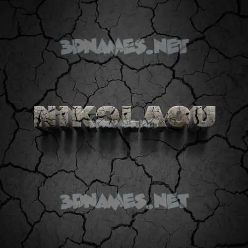 nikolaou in Cracked Stone style - 3D name wallpaper nikolaou in Cracked Stone style - 3D name wallpaper