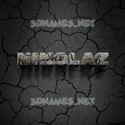 nikolaz in Cracked Stone style - 3D name wallpaper nikolaz in Cracked Stone style - 3D name wallpaper