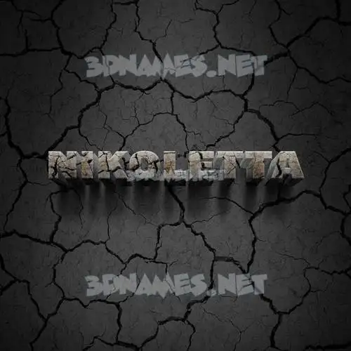 nikoletta in Cracked Stone style - 3D name wallpaper