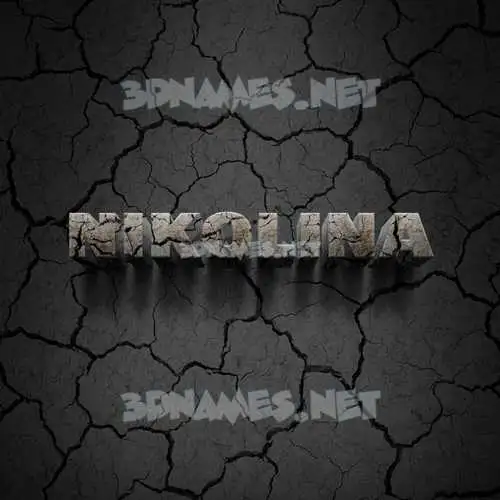 nikolina in Cracked Stone style - 3D name wallpaper nikolina in Cracked Stone style - 3D name wallpaper