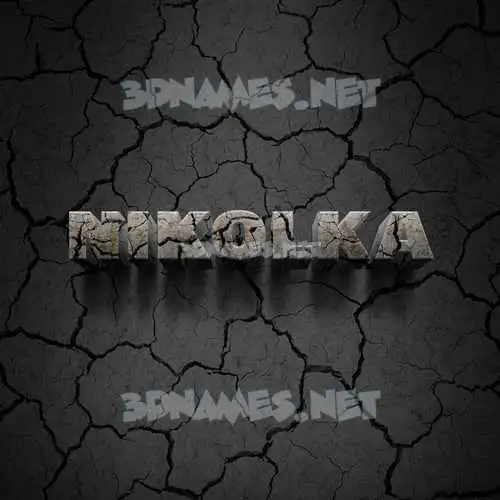 nikolka in Cracked Stone style - 3D name wallpaper nikolka in Cracked Stone style - 3D name wallpaper
