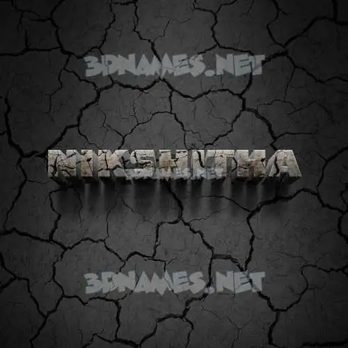 nikshitha in Cracked Stone style - 3D name wallpaper