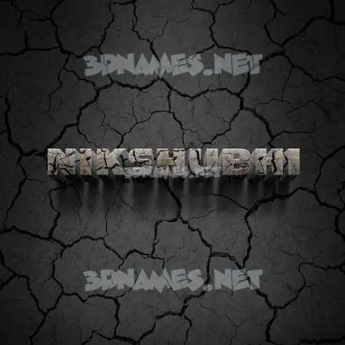 nikshubhi in Cracked Stone style - 3D name wallpaper nikshubhi in Cracked Stone style - 3D name wallpaper