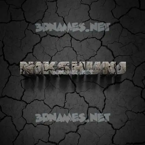 nikshunj in Cracked Stone style - 3D name wallpaper nikshunj in Cracked Stone style - 3D name wallpaper