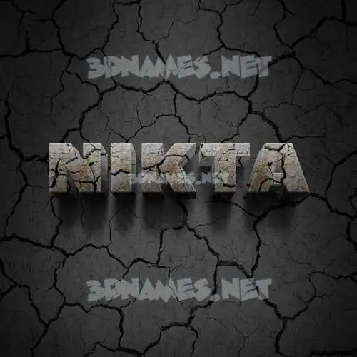 nikta in Cracked Stone style - 3D name wallpaper nikta in Cracked Stone style - 3D name wallpaper