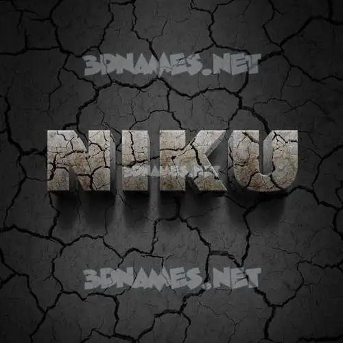 niku in Cracked Stone style - 3D name wallpaper