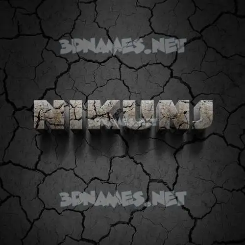 nikunj in Cracked Stone style - 3D name wallpaper