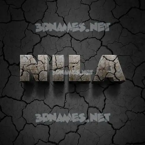 nila in Cracked Stone style - 3D name wallpaper nila in Cracked Stone style - 3D name wallpaper