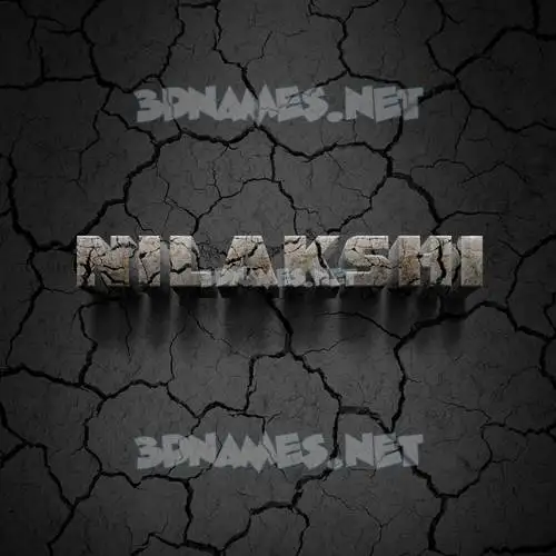 nilakshi in Cracked Stone style - 3D name wallpaper