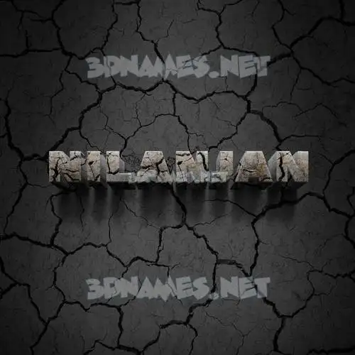 nilanjan in Cracked Stone style - 3D name wallpaper