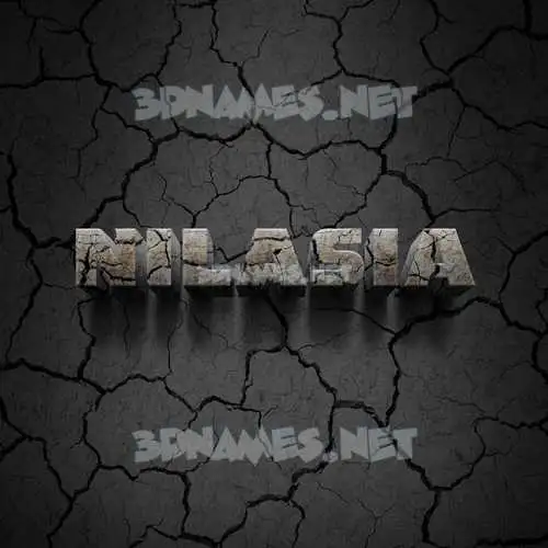 nilasia in Cracked Stone style - 3D name wallpaper nilasia in Cracked Stone style - 3D name wallpaper