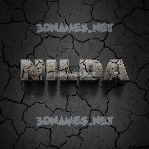 nilda in Cracked Stone style - 3D name wallpaper nilda in Cracked Stone style - 3D name wallpaper