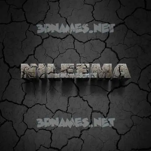 nileema in Cracked Stone style - 3D name wallpaper