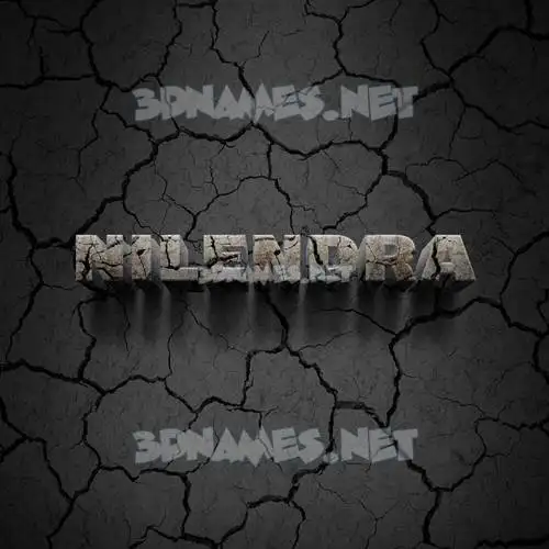 nilendra in Cracked Stone style - 3D name wallpaper
