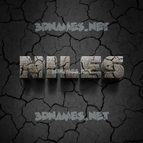 niles in Cracked Stone style - 3D name wallpaper niles in Cracked Stone style - 3D name wallpaper