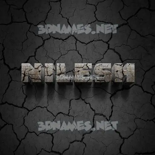 nilesh in Cracked Stone style - 3D name wallpaper