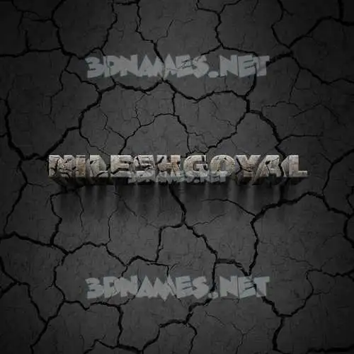 nileshgoyal in Cracked Stone style - 3D name wallpaper
