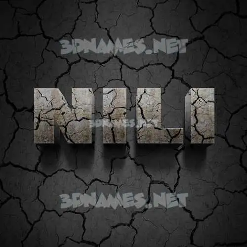 nili in Cracked Stone style - 3D name wallpaper nili in Cracked Stone style - 3D name wallpaper