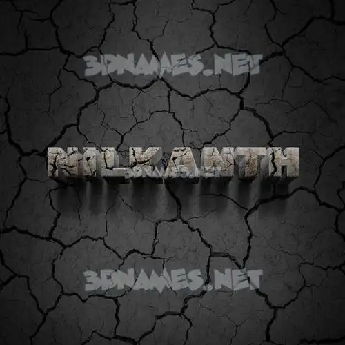 nilkanth in Cracked Stone style - 3D name wallpaper