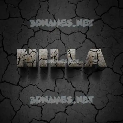 nilla in Cracked Stone style - 3D name wallpaper nilla in Cracked Stone style - 3D name wallpaper