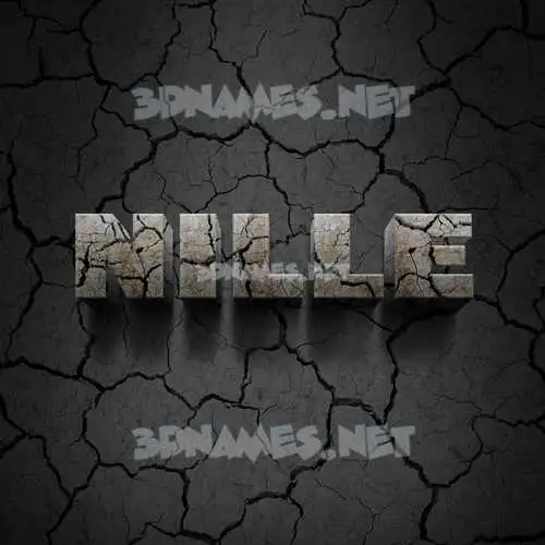nille in Cracked Stone style - 3D name wallpaper