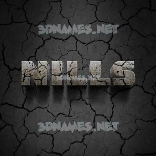 nills in Cracked Stone style - 3D name wallpaper nills in Cracked Stone style - 3D name wallpaper