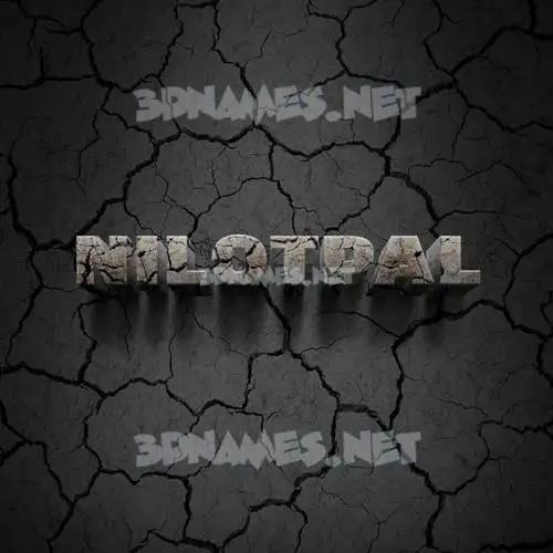 nilotpal in Cracked Stone style - 3D name wallpaper