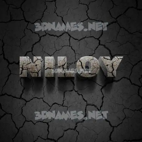 niloy in Cracked Stone style - 3D name wallpaper