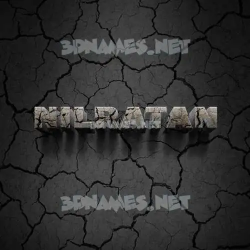 nilratan in Cracked Stone style - 3D name wallpaper