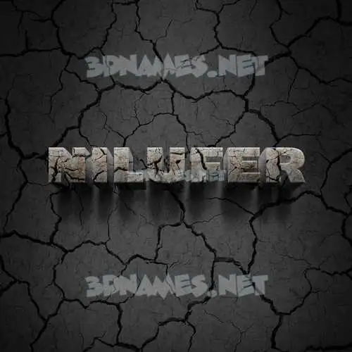 nilufer in Cracked Stone style - 3D name wallpaper nilufer in Cracked Stone style - 3D name wallpaper