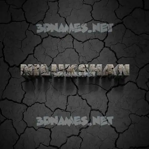 nilukshan in Cracked Stone style - 3D name wallpaper