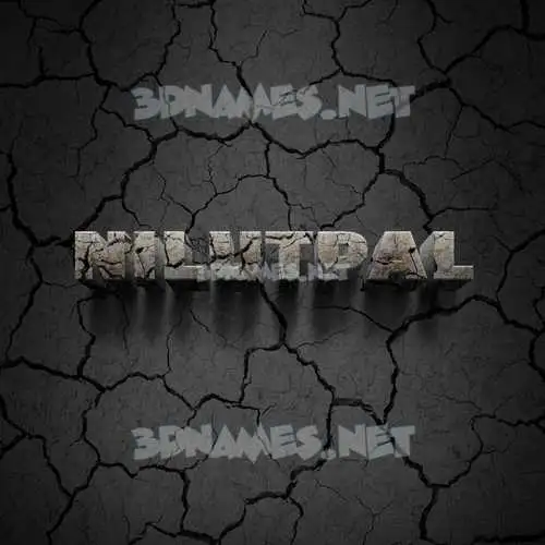 nilutpal in Cracked Stone style - 3D name wallpaper