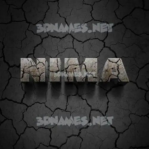 nima in Cracked Stone style - 3D name wallpaper