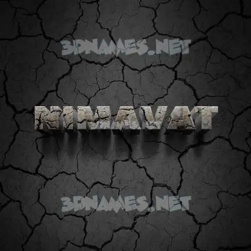 nimavat in Cracked Stone style - 3D name wallpaper