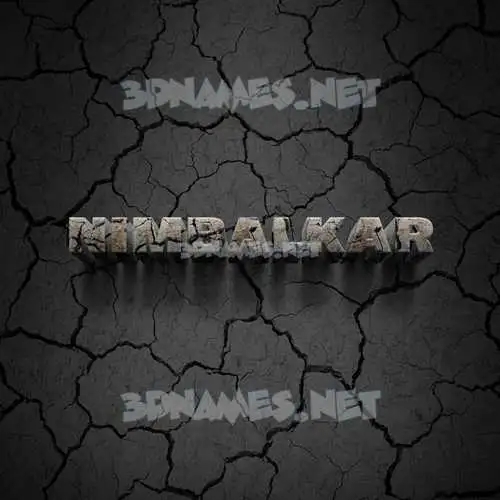 nimbalkar in Cracked Stone style - 3D name wallpaper